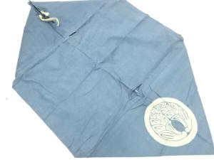 アンティーク　木綿家紋入り油箪